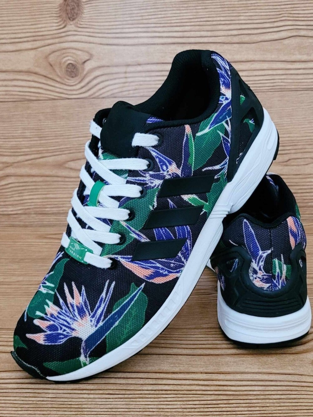 Men's Adidas Torsion Zx Flux Trainers Floral Print Sneakers